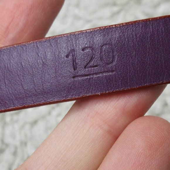 Elliot Rhodes red‎ leather croc embossed belt - Picture 5 of 8